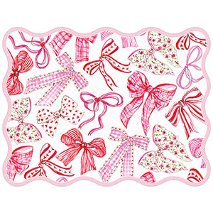 Valentine's Day Paper Placemat - Bows