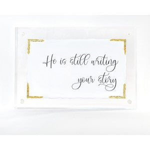 4x6in. He is Still Writing