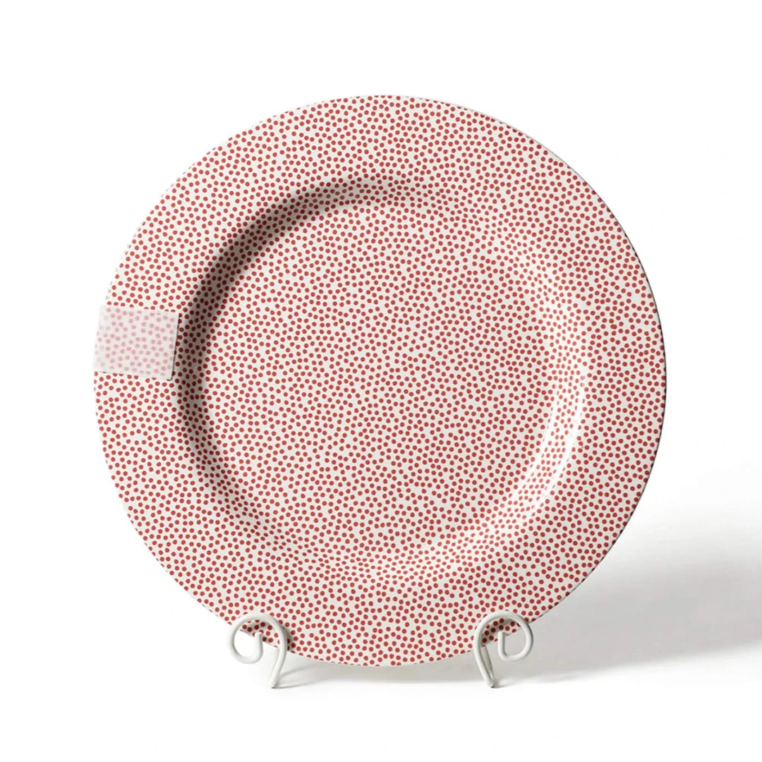 Happy Everything Big Round Platter - Red Small Dot