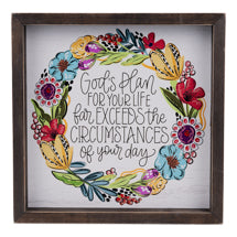 God's Plan for Your Life Framed Board
