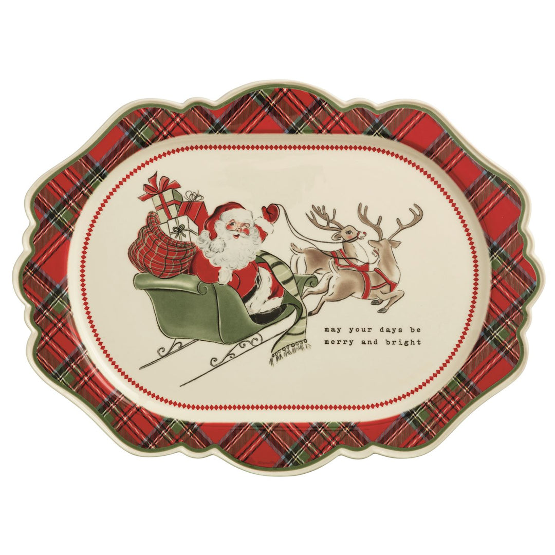 Classic Christmas Tartan Platter