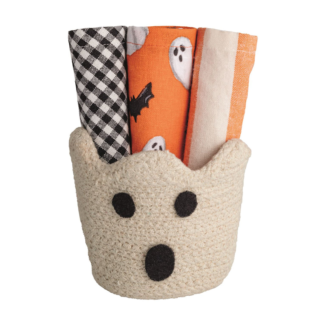 Ghost Halloween Towel Basket Set