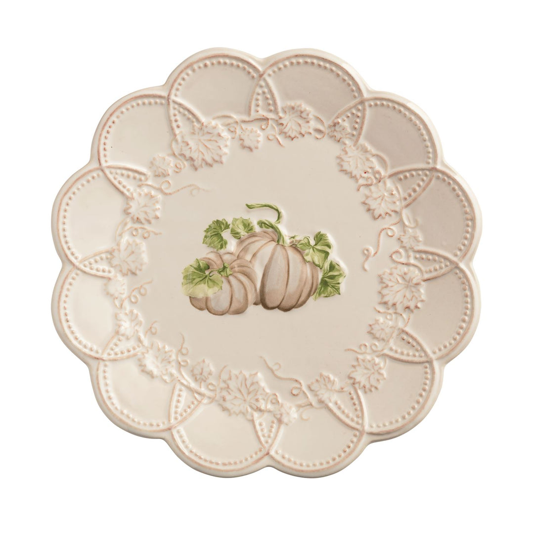 White Pumpkins Salad Plate