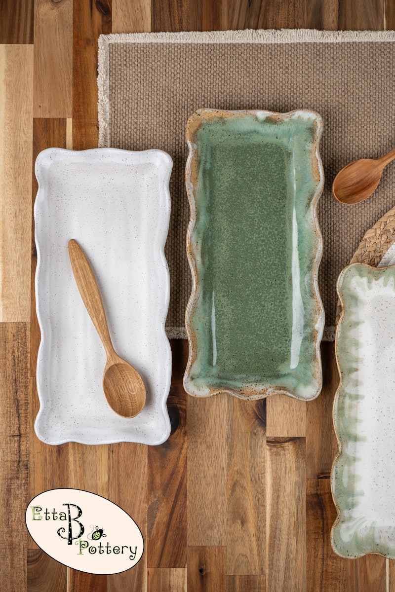 Appetizer Tray - Eyelet White