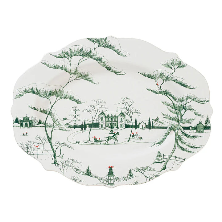 Country Estate Winter Frolic Evergreen Dinnerware
