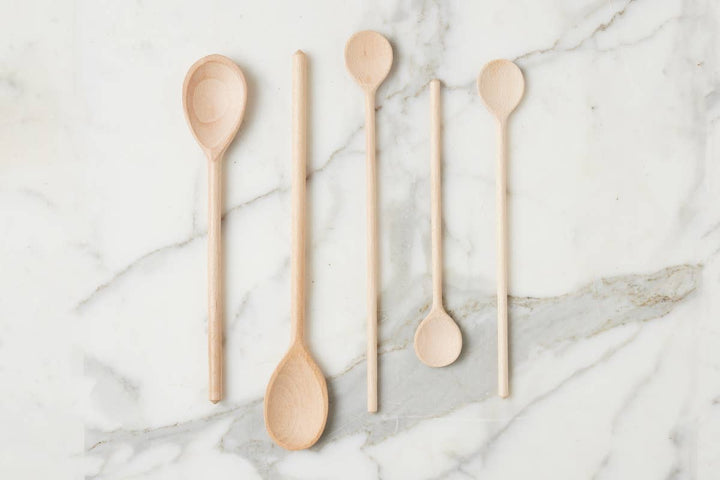 French Cooking Spoon Set of 5, Beechwood