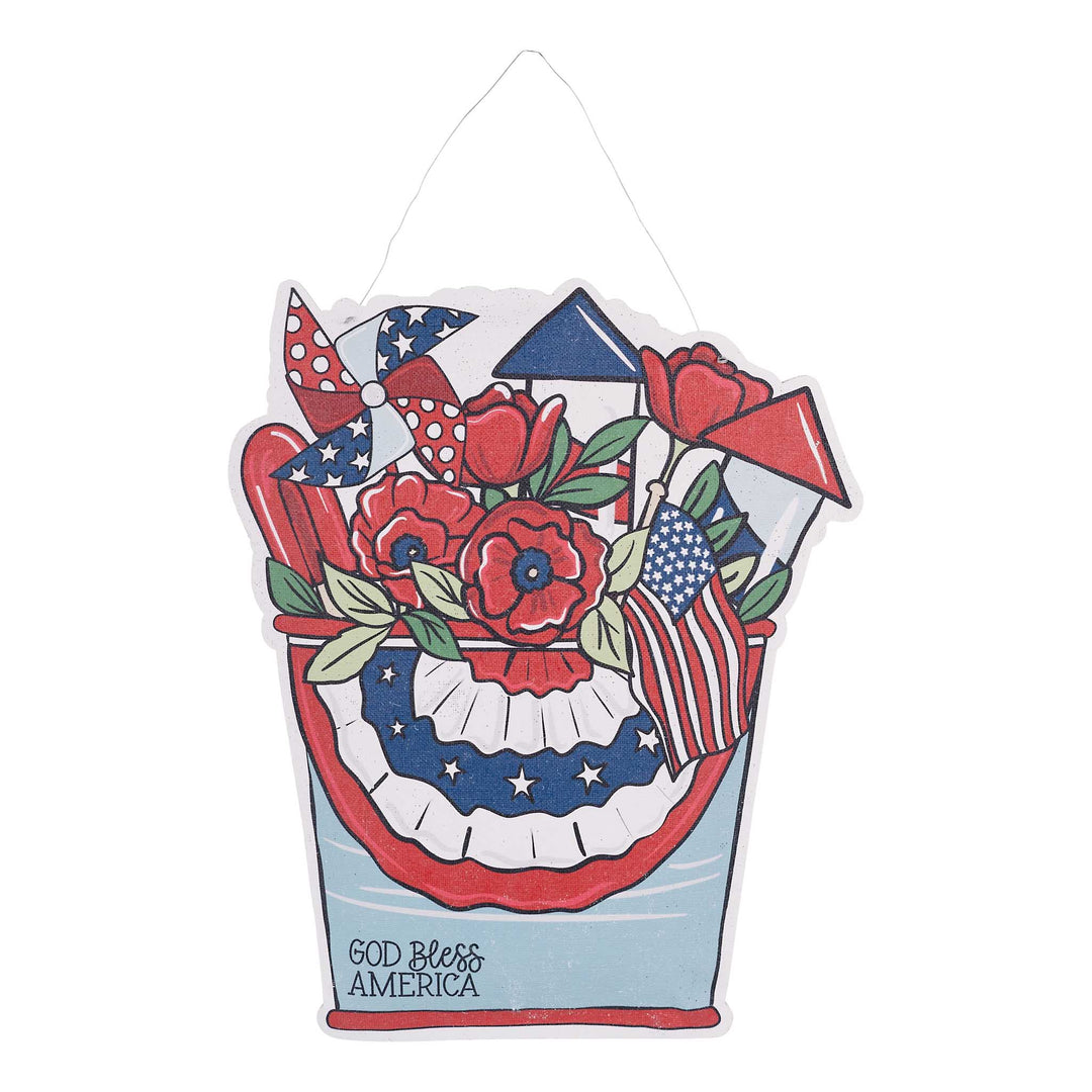 July 4th Bucket/Burlee/Hello Friends Flower Bucket