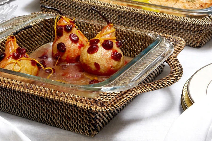 Square Rattan Baker with Anchor 1 Qt.