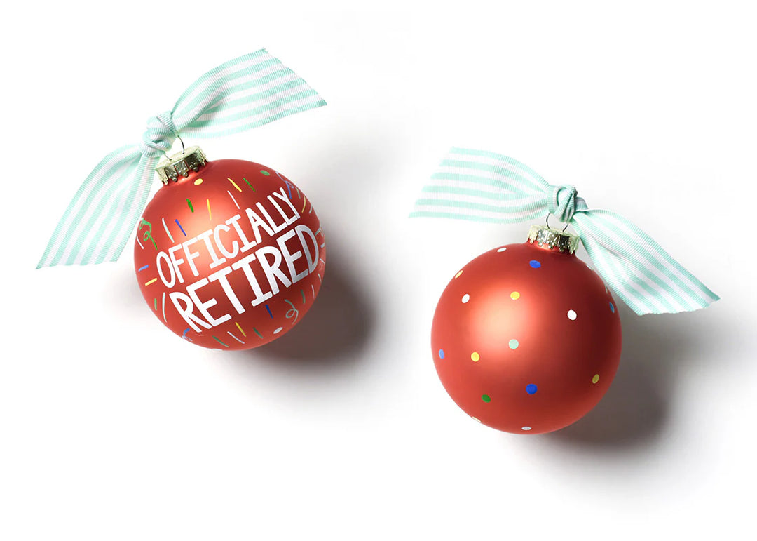Officially Retired Glass Ornament