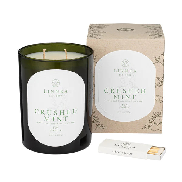 Crushed Mint - Linnea Lights 2 Wick Candle