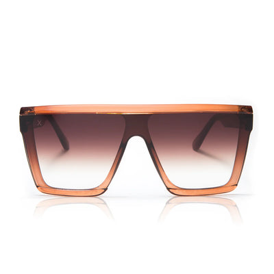 Unlocked Taupe Crystal Brown Sharp Sunglasses