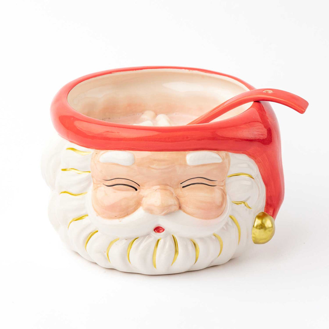 Santa Punch Bowl and Ladle - Red