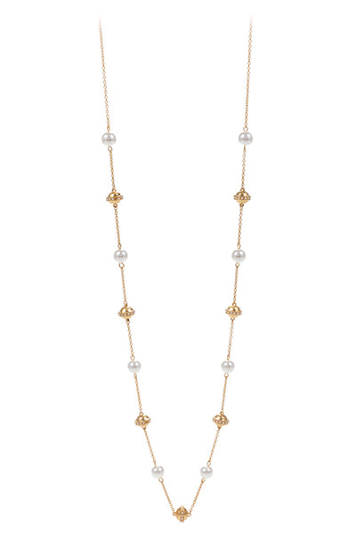 Everly Gold Pearl Necklace