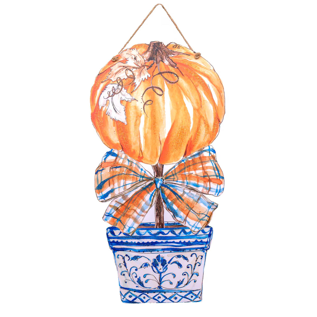 Blue Pumpkin PVC Door Hanger