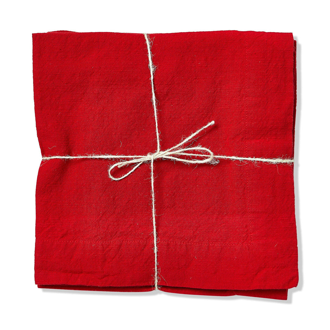 Red:Threads Slub Napkin Set/4 | Red