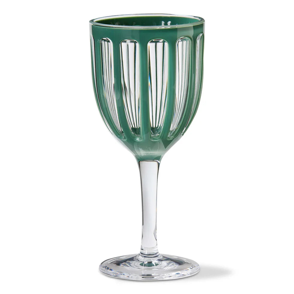 Villa Acrylic Wine Glass | Green