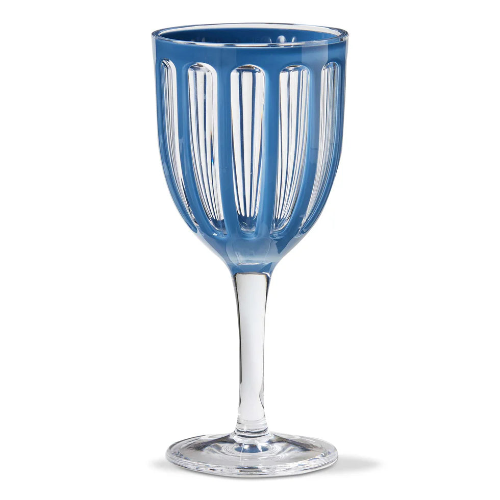 Villa Acrylic Wine Glass | Blue Denim