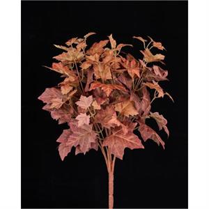Fabric Maple Leaf Bush 2-Tone Rust 18"L