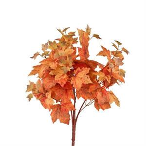Fabric Maple Leaf Bush Orange/Yellow 18"L