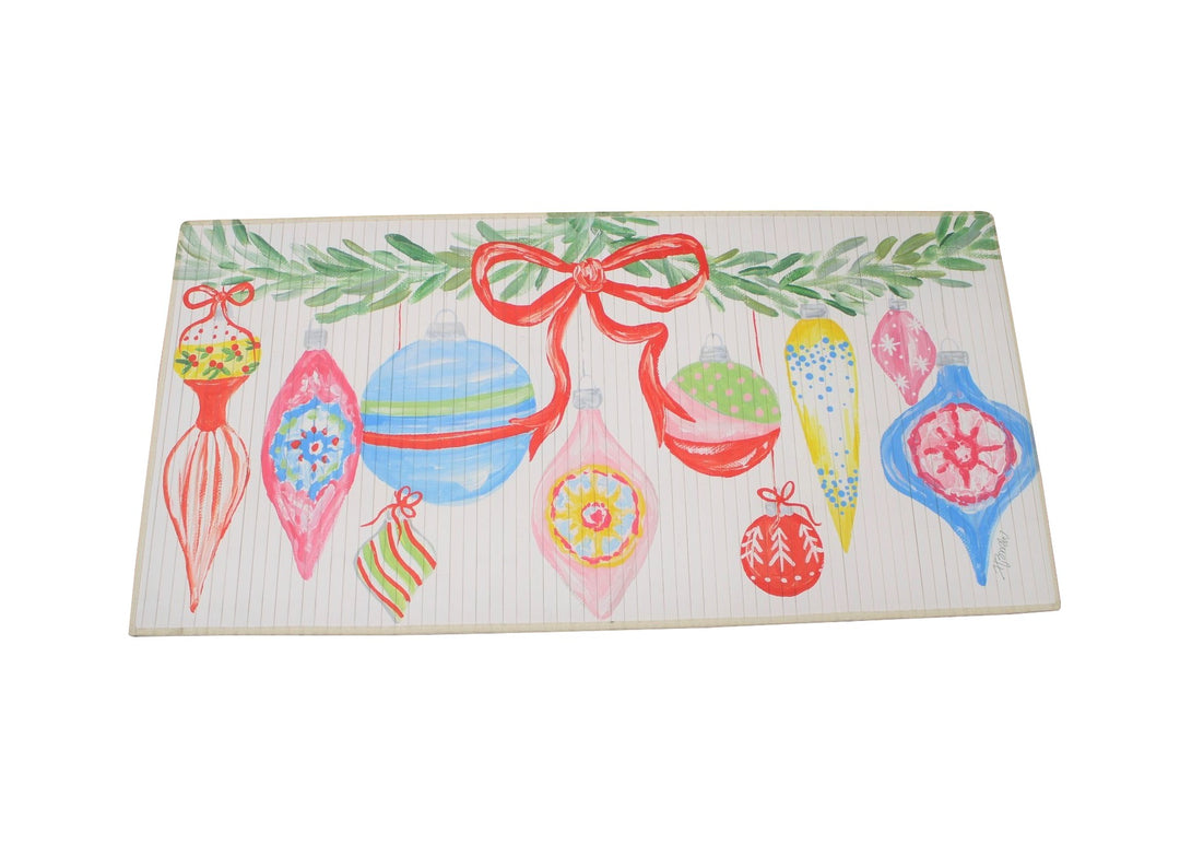 Bamboo Runner Garland with Ornaments 47x24"