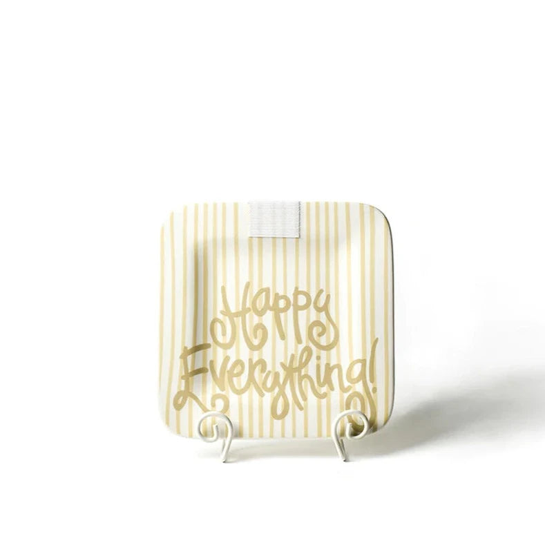 Happy Everything Mini Platter-Neutral Stripe