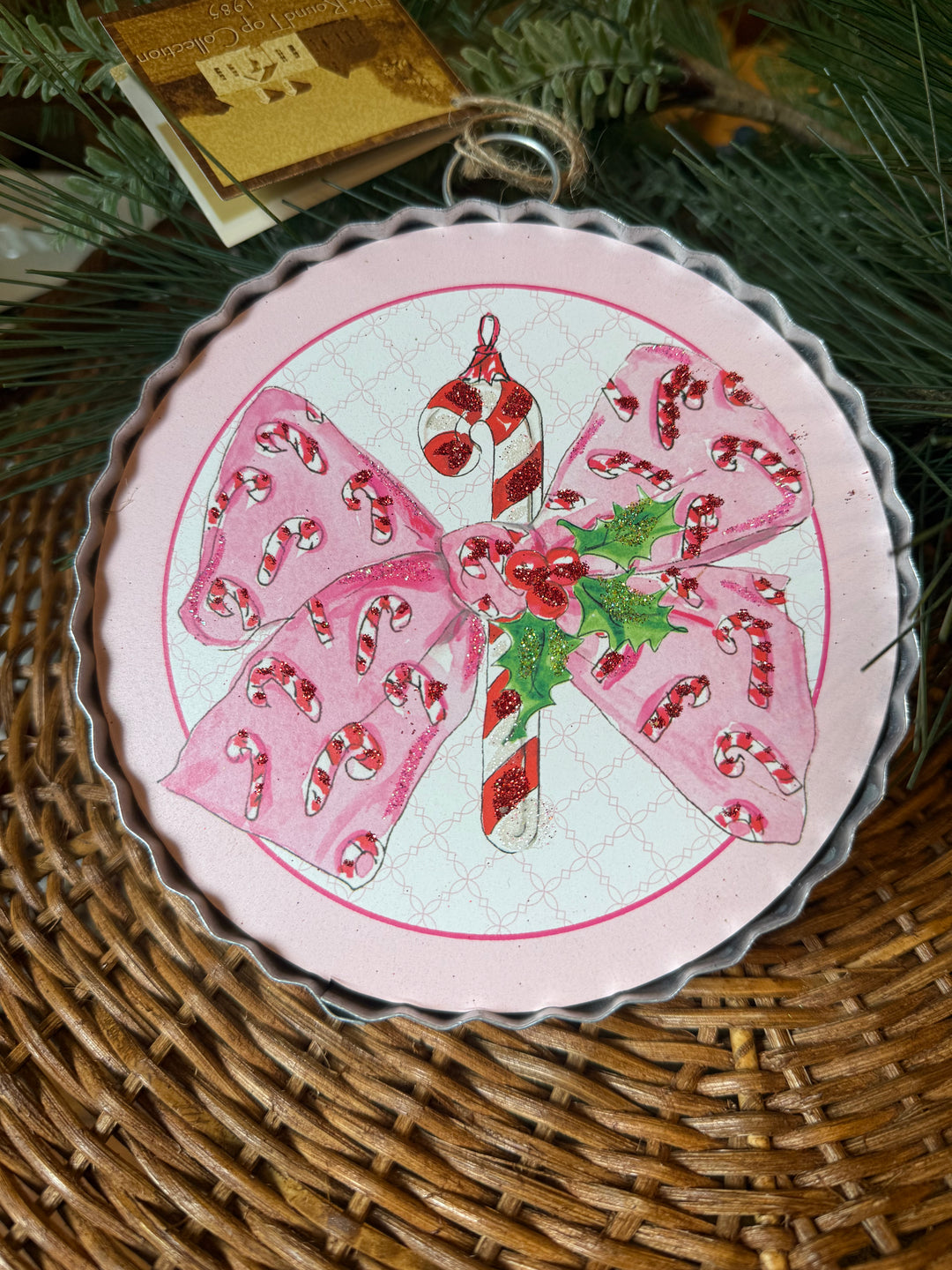 Beck's Vintage Candy Cane Bow