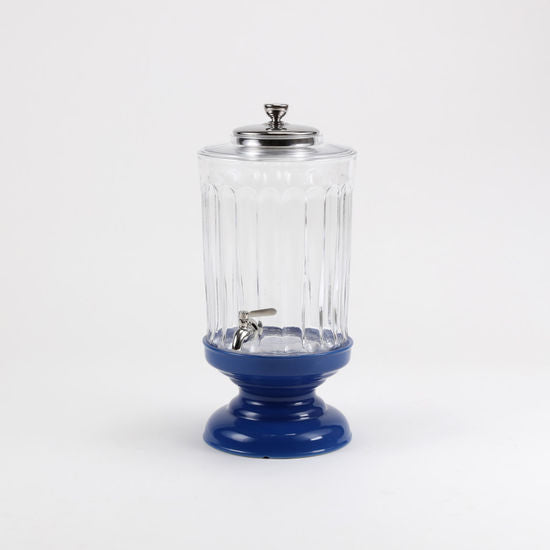 Fluted Drink Dispenser, Glass/Ceramic 9.5"x 20"