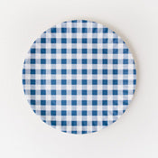 Blue Gingham "Paper" Platter - Melamine 16"