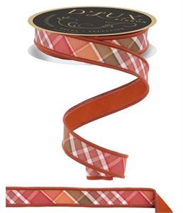7/8" x 10YD Bold Plaid/Fused Ivory/Multi