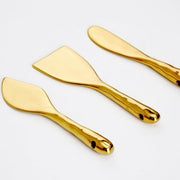 Gold Porcelain Cheese Knives