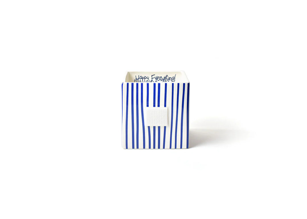 Indigo Skinny Stripe Medium Mini Nesting Cube