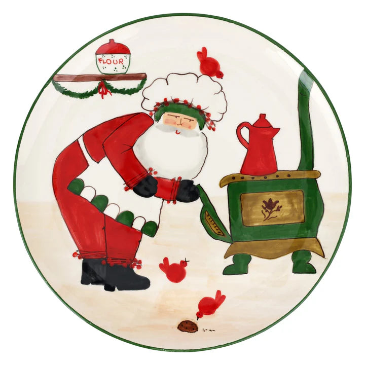 Old St.NIck Large Round Platter with Oven