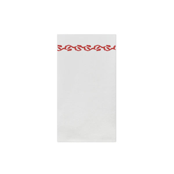Paper soft Napkins Florentine Red Guest Towels (pack of 20)