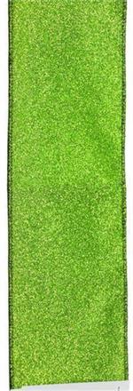 4" x 10 YD Shimmer Glitter Lime Green