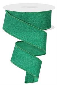 1.5" x 10 YD Fine Glitter on Royal Burlap, Jadeite