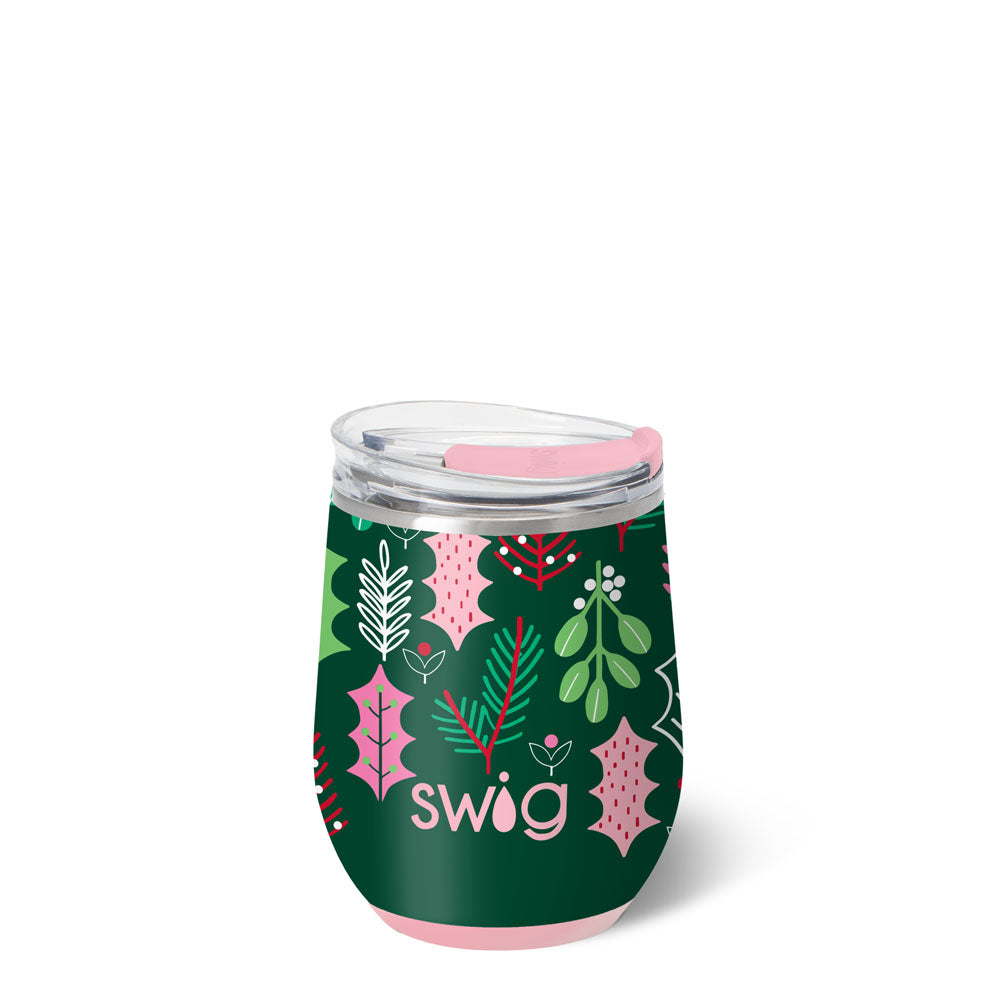 Merry Mistletoe Stemless Wine Cup 12 oz