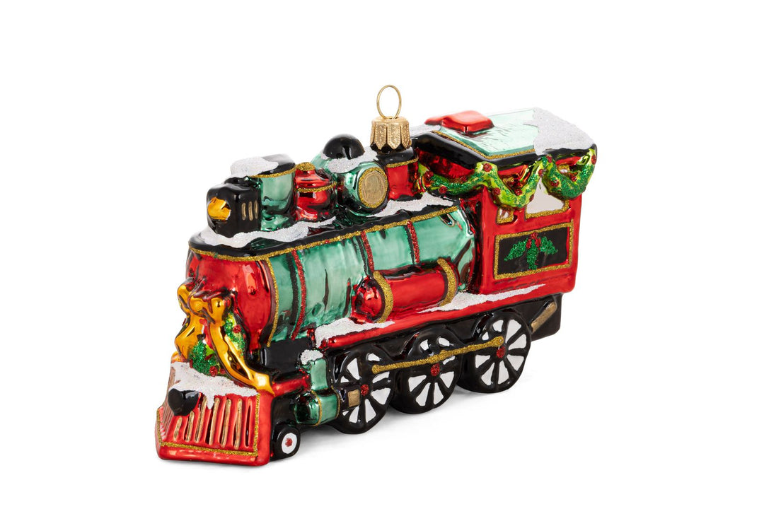 Red Bow Express Huras Train Ornament