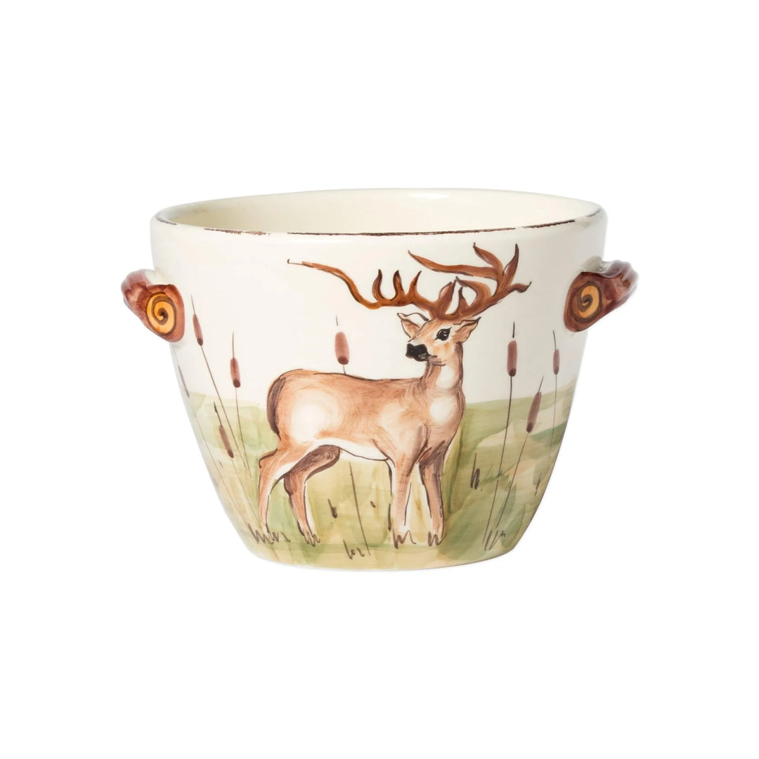 Wildlife Deer Handled Serving Bowl