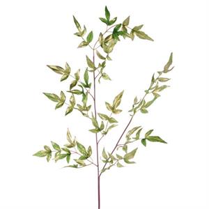 42" L Glitter Nandina Spray  Green/Lime Green