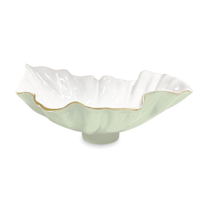 Encanto Bloom Medium Bowl | Pistachio & White
