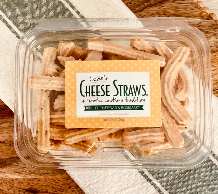 Lizzie's Cheese Straws - 8 oz. White Cheddar Rosemary Cheese Straws
