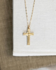 Cross / Titus 3:4-5 Pendant Necklace - 16"