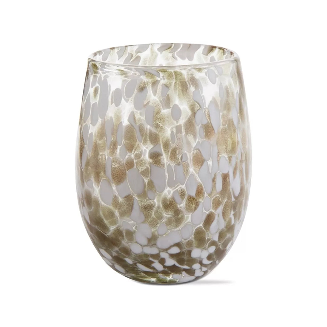Confetti Stemless Wine Glass | Gold