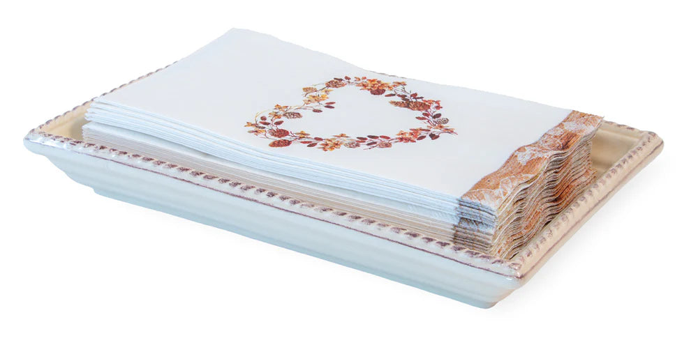 Beaded Guest Caddy Tray - Cream
