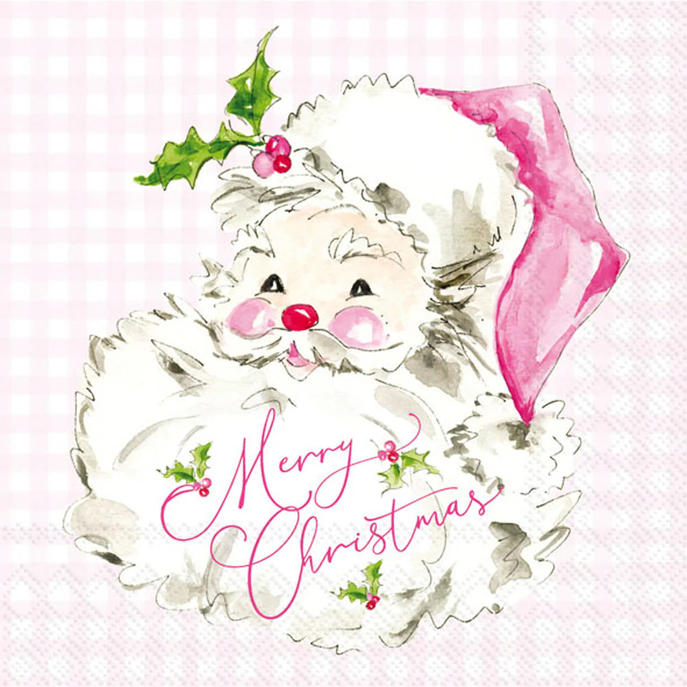 Pink Santa Lunch Napkin