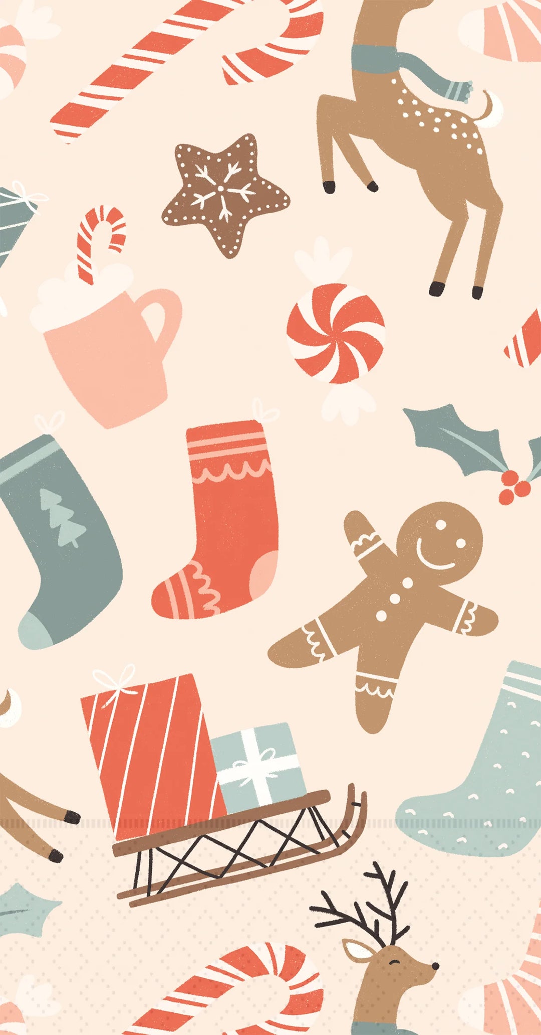 Dancing Deer Gingerbread Guest Towel