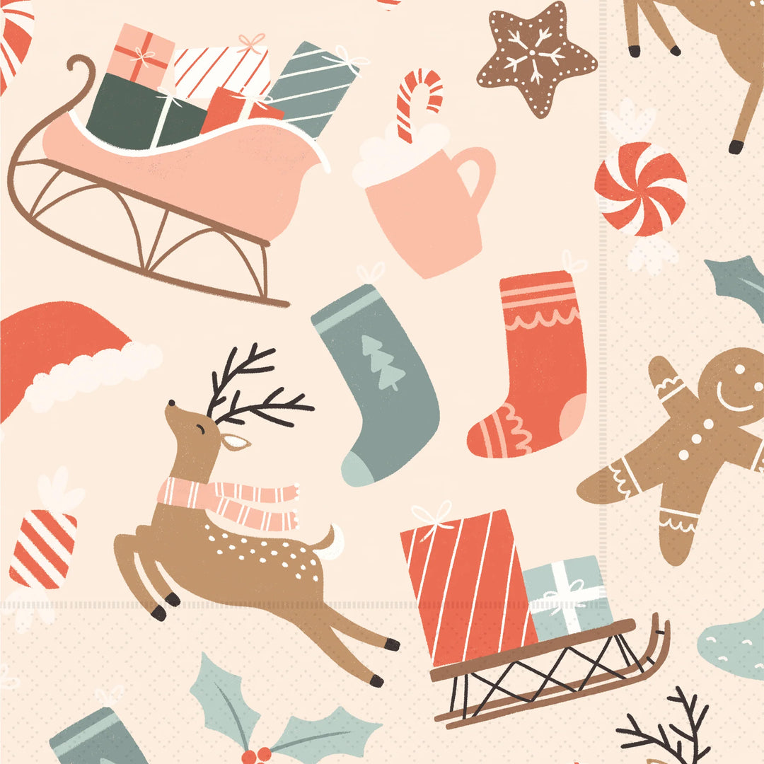 Dancing Deer Gingerbread Lunch Napkin