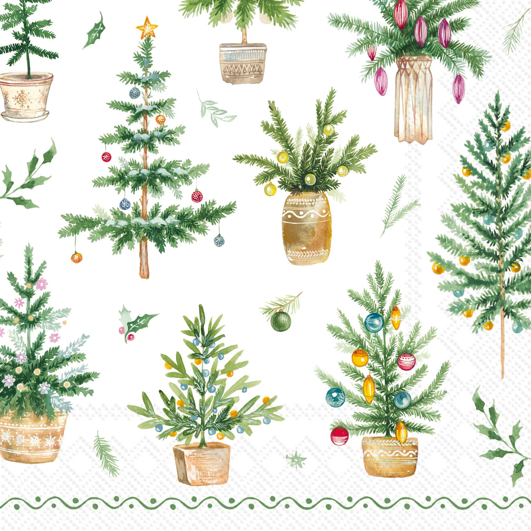 Festive Holidays Green Guest Towel