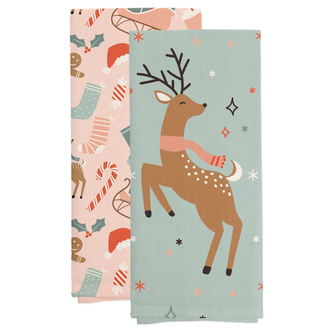 Dancing Deer Tea Towel (Set of 2)