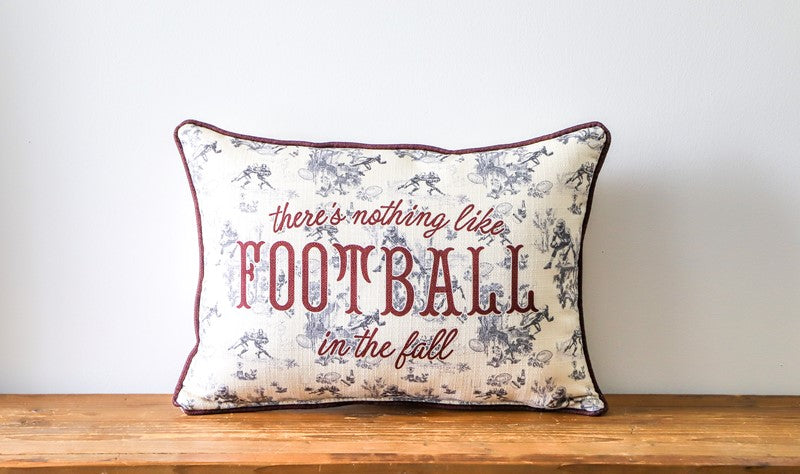 Football Toile in the Fall + Accent Piping